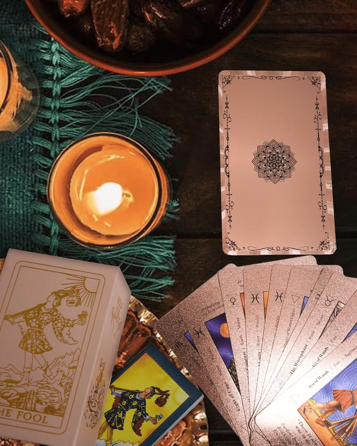 🔮✨ Witchy Cauldron Tarotkarten-Set – Roségold, Inklusive Begleitbuch & Wasserdichte Folien 🎴📖