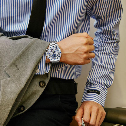 ✨🔮TINAIBIN Zwölf Sternzeichen & Sternenhimmel Diamant Automatikuhr Skelett Herrenuhr