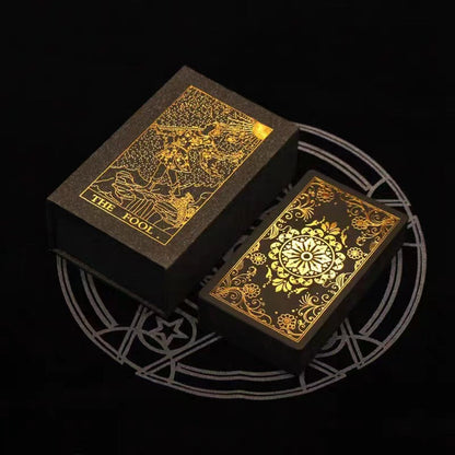🔮✨ Witchy Cauldron Tarotkarten-Set – Roségold, Inklusive Begleitbuch & Wasserdichte Folien 🎴📖