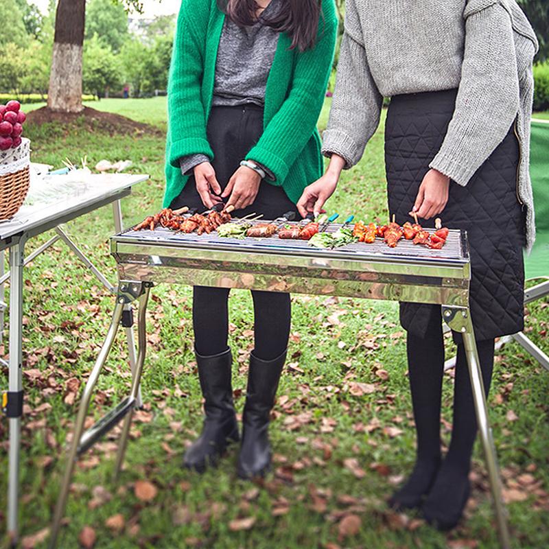 🔥 60% RABATT ! Klappbarer Outdoor-Grill aus Edelstahl – Perfekt für Camping, Garten & BBQ-Partys 🍖