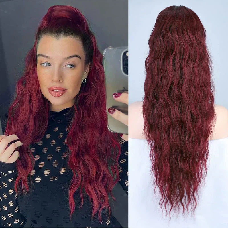 💇‍♀️ 50% RABATT! ✨ 18 Zoll Lockige, Gewellte Haarverlängerung mit Pferdeschwanz – Frizz-Look, Einfach Anzubringen & Perfekt für Party & Alltag 🎀