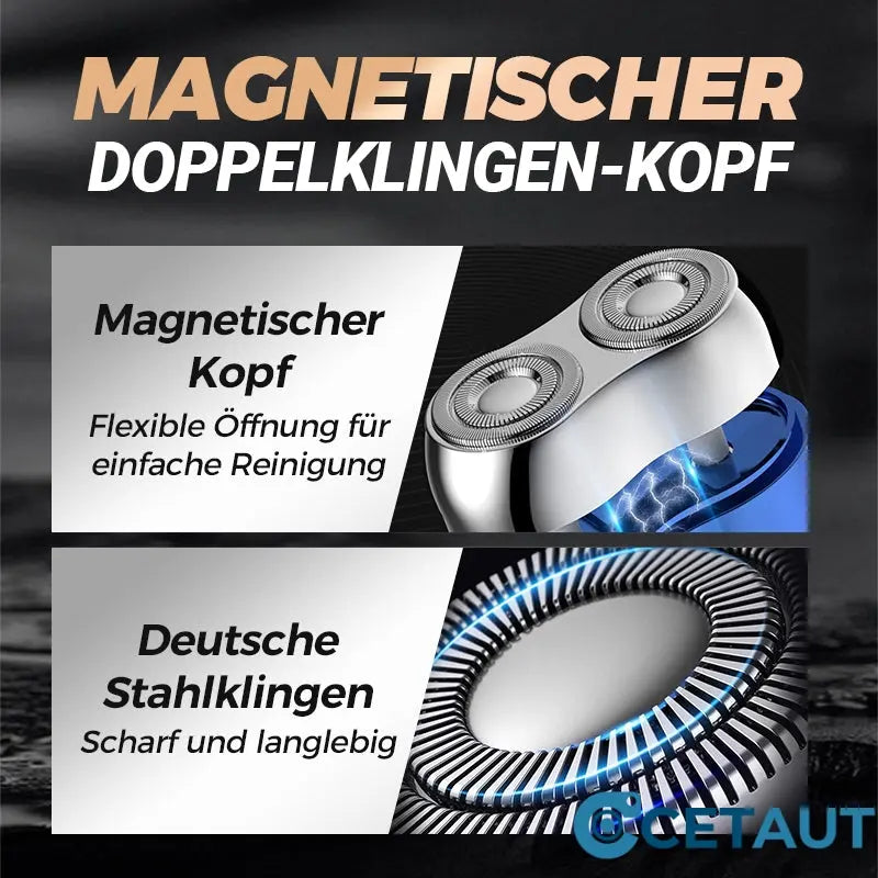 🔥 💦 Scharfer, bartloser, wasserdichter, tragbarer, schnell aufladbarer USB-Rasierer für Herren