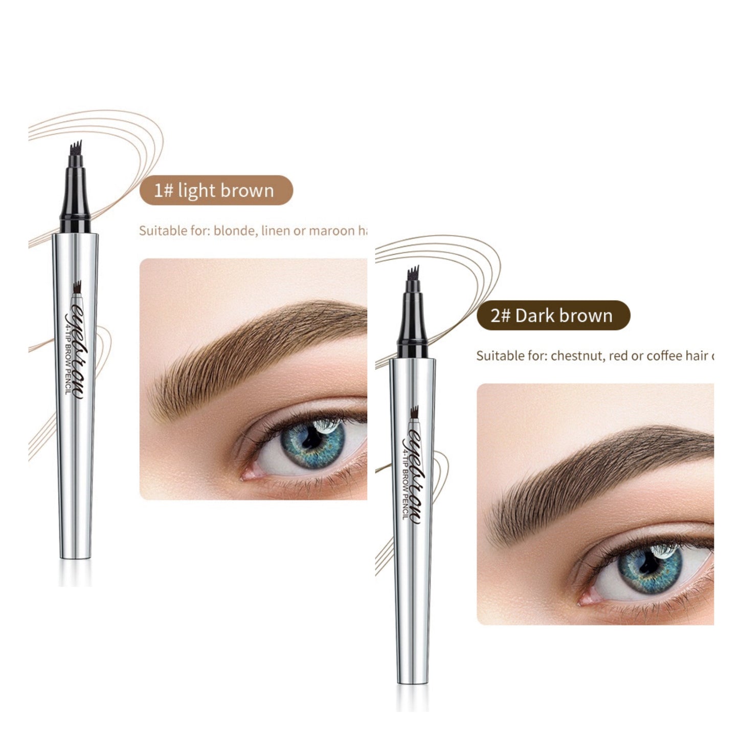 50% RABATT🧡3D-Wasserfester Microblading Augenbrauenstift mit 4-zackiger Spitze