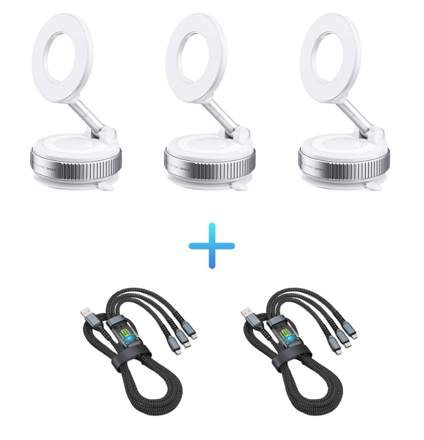 🔥Mehr kaufen, mehr sparen🔄360° verstellbarer magnetischer Handyhalter mit Saugnapf📱🚗