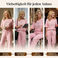 🌻Sommer-Hot-Sale - 50% Rabatt🌸Lässiges zweiteiliges Set für Frauen, einfarbiger Pullover und lockere Hose