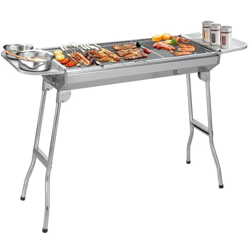 🔥 60% RABATT ! Klappbarer Outdoor-Grill aus Edelstahl – Perfekt für Camping, Garten & BBQ-Partys 🍖