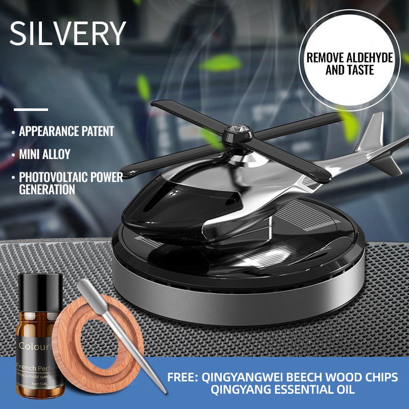 🚁☀️ Metal Solar Helicopter Air Freshener – 50% RABATT! Solarbetriebener Duftspender für dein Auto. 🚗✨