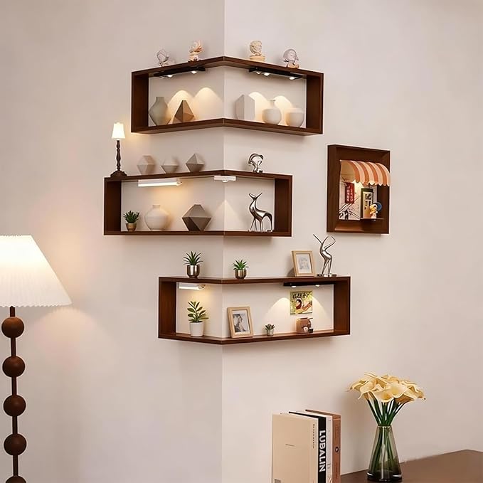 Schwebendes Würfelregal 3-teilig, Wandregal zur Darstellung