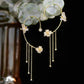 💕Schlichte Ohrclips mit Schmetterlings- und Blumenmotiv & Quasten – Elegant & bequem, ohne Ohrloch 🌸🦋