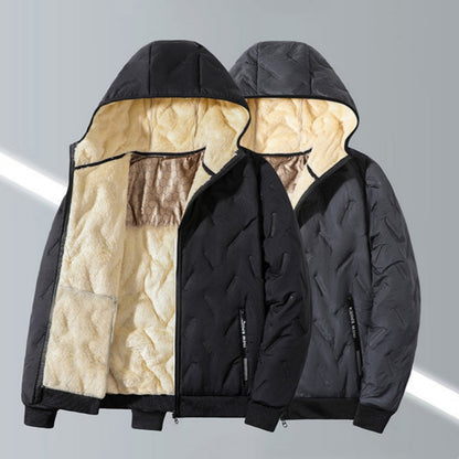 Black Friday Sale🚀Herren Winter warmer Reißverschluss-Kapuzenmantel