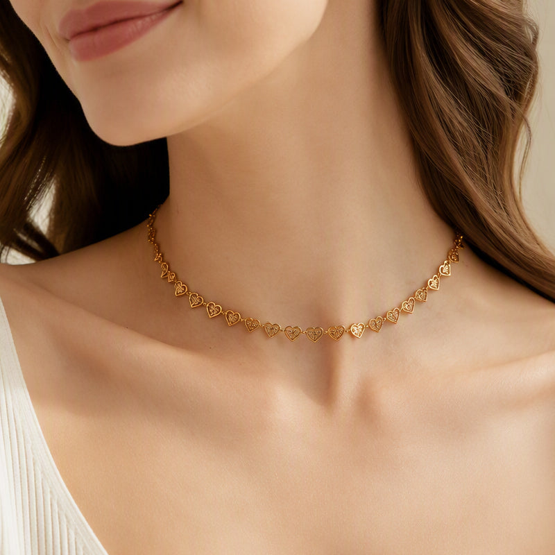 🎉 2026 Sale — Über 19.400 verkauft! 💛 Strahlendes Herz-Collier – Glamourös & Chic ✨