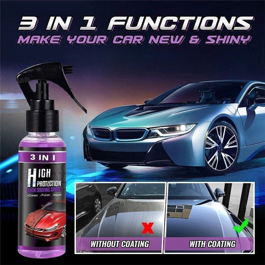 💥Riesiges 2025 Zeitlich begrenztes Angebot💥3-IN-1 Hoher Schutz Schnelles Auto-Beschichtung Spray