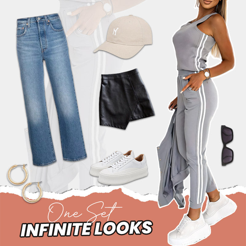 Dreiteiliges Set für Damen, bestehend aus einer Jacke und einer Baseballhose