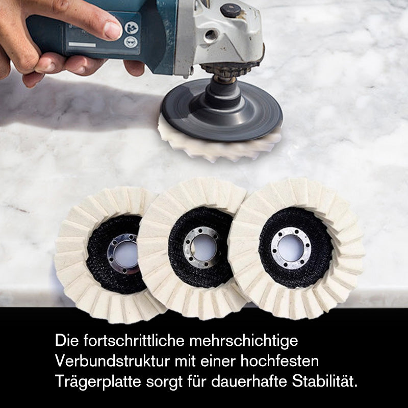 Wollpolierscheibe für Winkelschleifer – Hochglanz-Spiegelfinish! Langlebig  Vielseitig! 🔧