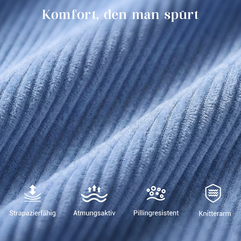 👔 50 % RABATT !!✨Damen Cordbluse mit Henley-Ausschnitt——Ihr Allrounder für jeden Anlass