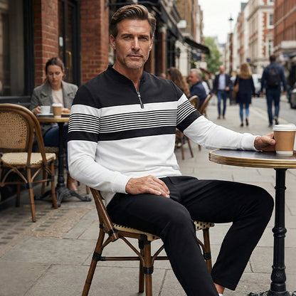 Herren-Set: Pullover mit grafischem Druck und Hose