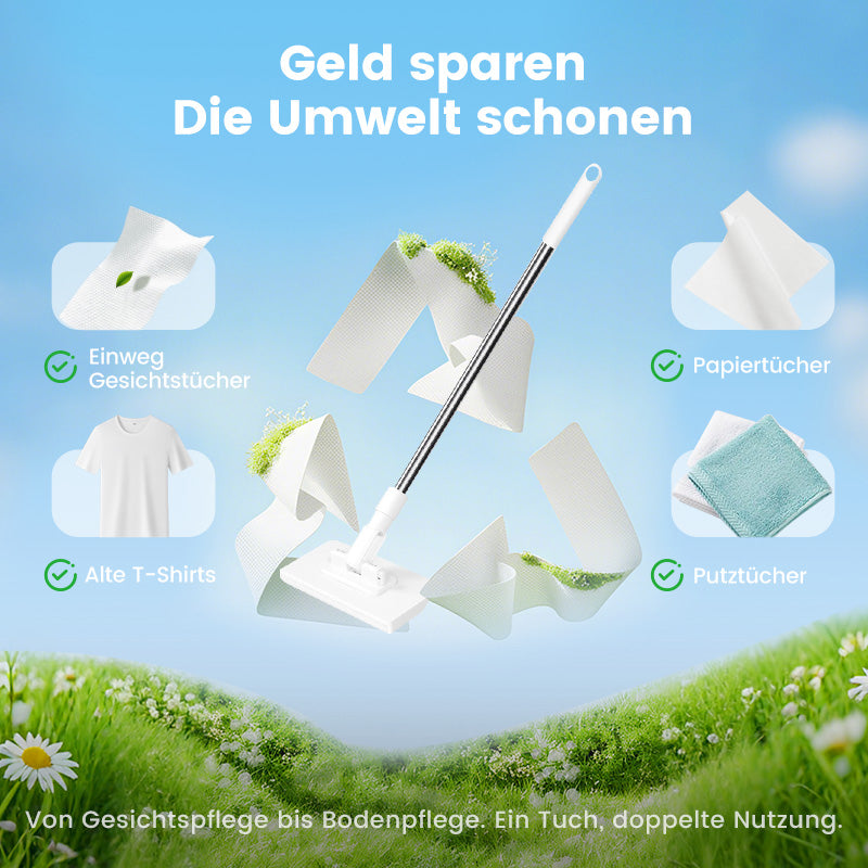 🎁Begrenzte Stückzahl 50% Rabatt🧹✨ Einweg-Staubmopp mit 4 wiederverwendbaren Bezügen – Praktisch und effektiv 💥🌟