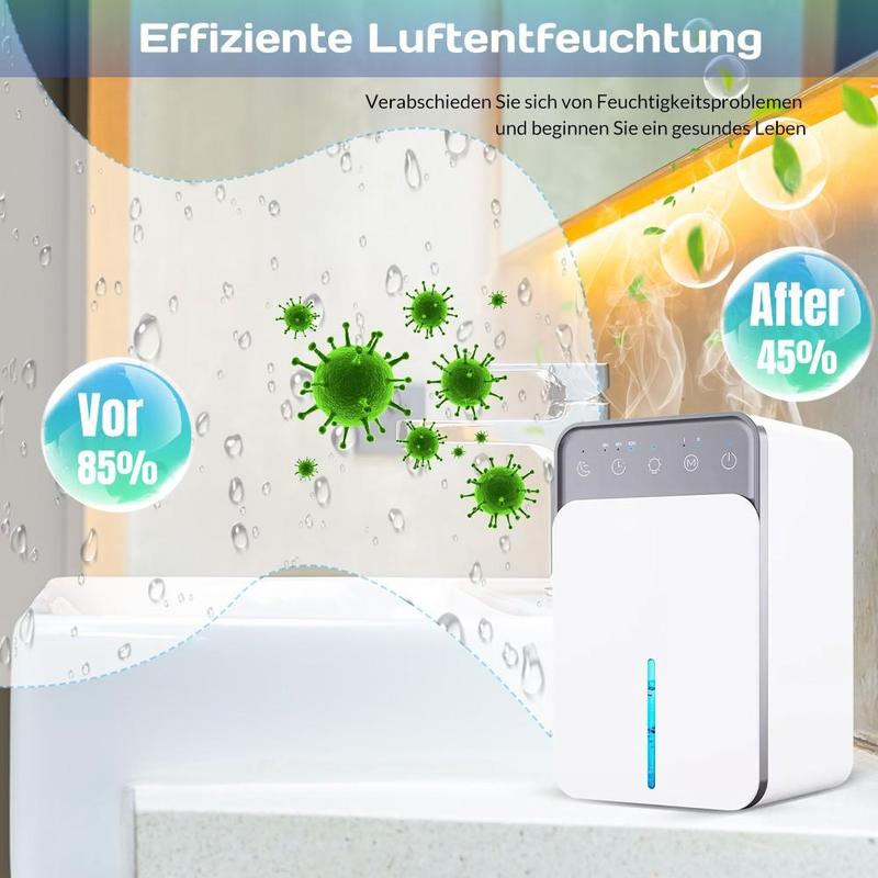 🌿💦 220V mit Mehrfarbigen LED-Lichtern & Auto-Timer - Niedrige Energie & leiser Betrieb - Ideal für Schlafzimmer und Keller