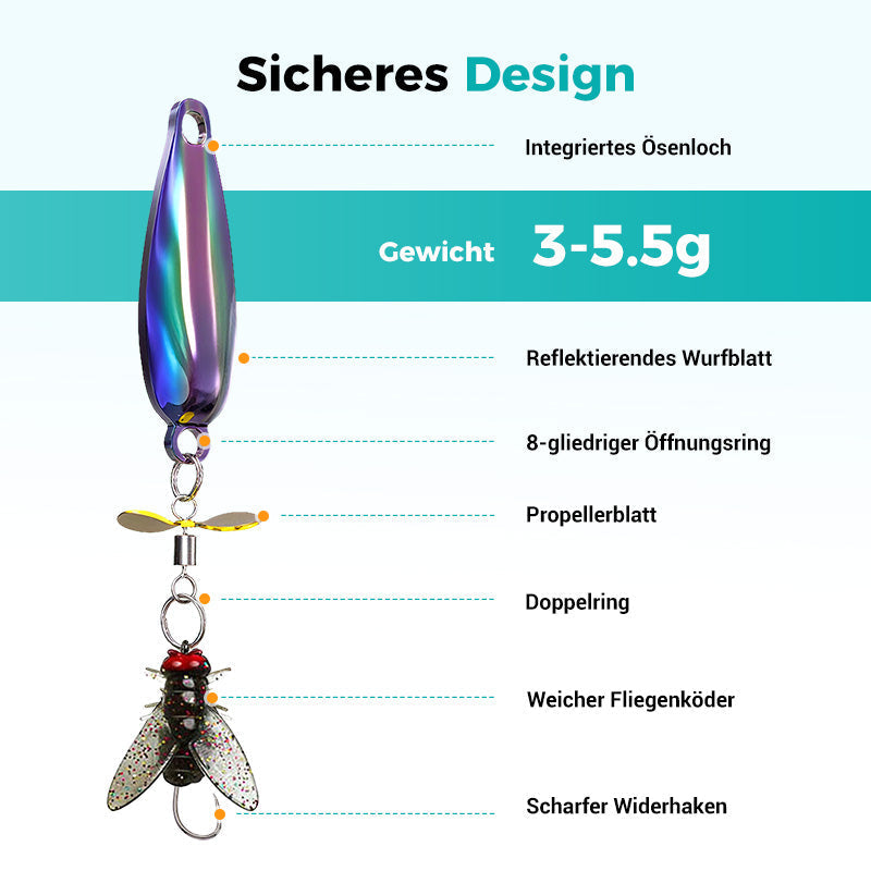 🎣🎁Angelköder mit Metallpropeller zum Fischen✨