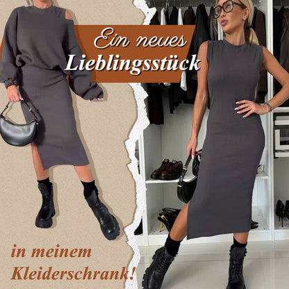 🍂2-teiliges Set, Sweatshirt und ärmelloses Kleid für Frauen