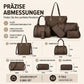 👜 Stylishes 6-in-1-Mutter-Kind-Taschenset – Bedruckt, vielseitige Schultertasche, Crossbody- & Handtasche für den täglichen Gebrauch 🌿