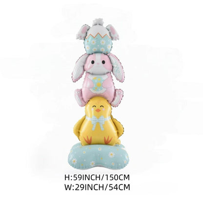 🎁 Oster-Frühbucher-Sale 🐰 Riesen 3D-Steh-Hase-Ballon – selbststehend für festliche Stimmung