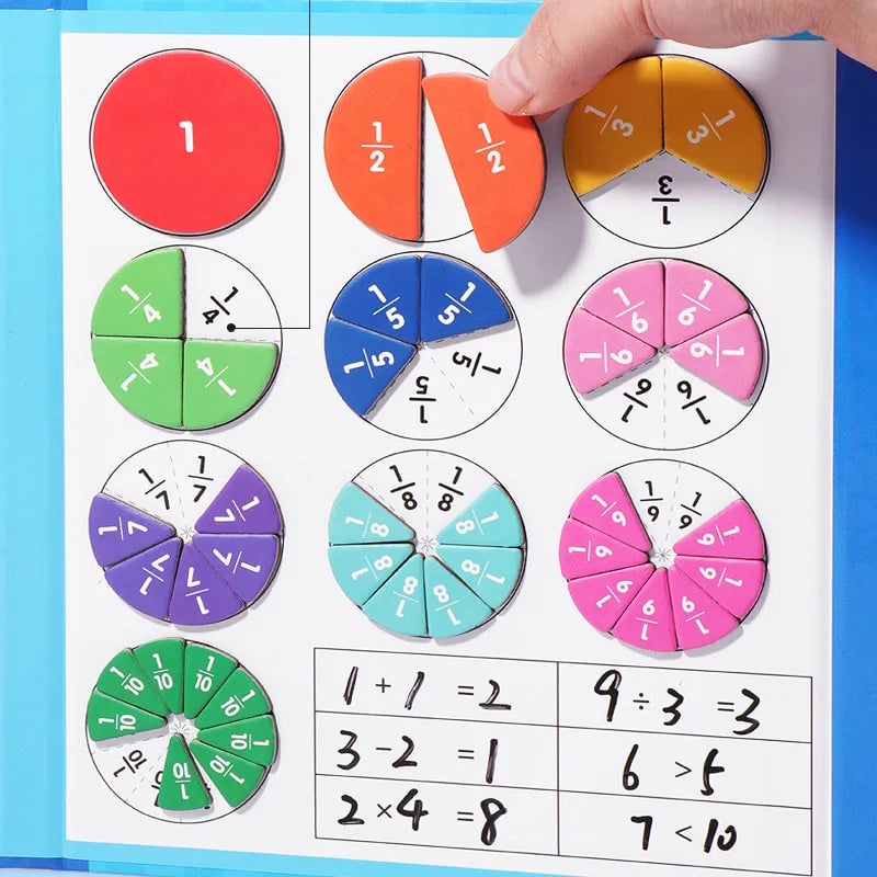 🧩 🎨 Magnetisches Bruchpuzzle für Kinder – Fördert Feinmotorik, Buntes Design & Sicheres Spielen ✨