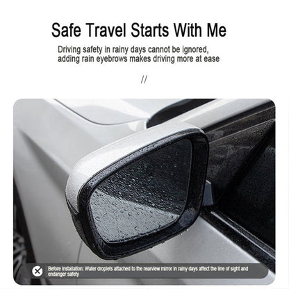 🚗 ✨ Klickbefestigter Regenschutz für Außenspiegel - Universelle Passform mit Klarer Sicht bei Jeder Witterung 🌧️🔧