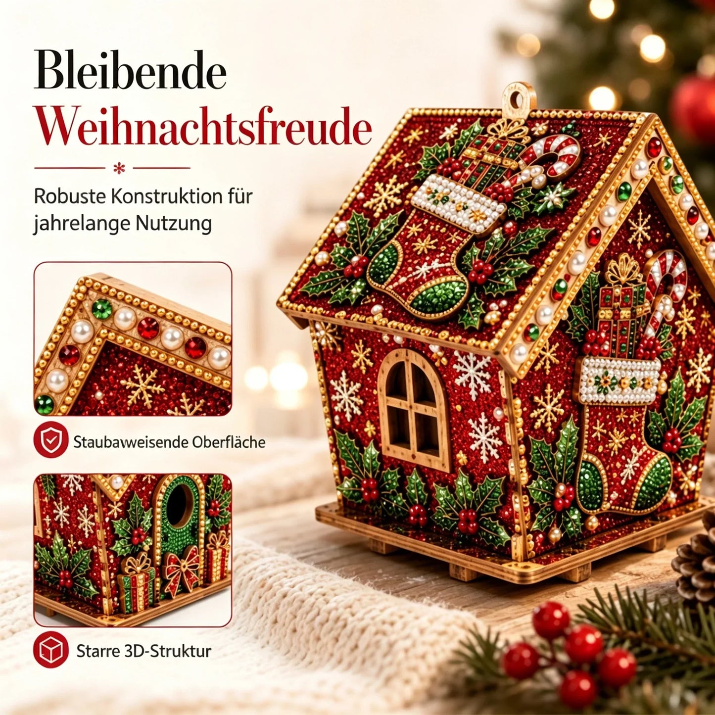 🎄🎁Früher Weihnachtssale – 50% RABATT3D💥🔥DIY Perlenkunst Weihnachtsmal-Set