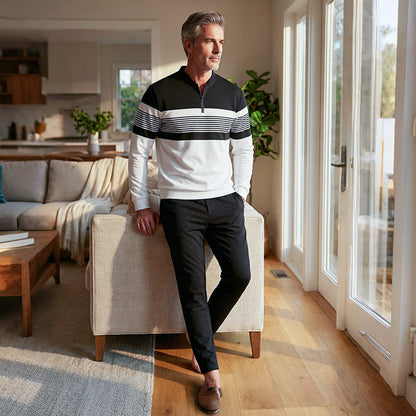 Herren-Set: Pullover mit grafischem Druck und Hose