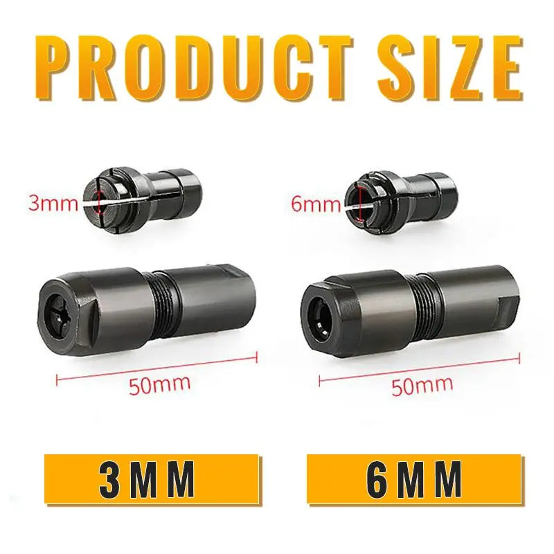 ⚙️ KAUFE 2, ERHALTE 1 GRATIS! 🔧 Winkelschleifer-Adapter – 3mm/6mm Spannfutter, Langlebig & Kompatibel mit 100-Typ für Schleifen, Polieren & Schneiden ✨