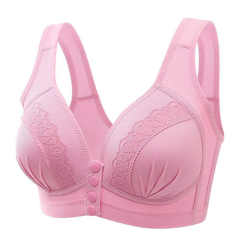👙 50% RABATT! 🌸 Atmungsaktiver Baumwoll-BH mit Knopfleiste – Einfaches An- und Ausziehen, Weicher Tragekomfort & Anpassbarer Halt 🎀