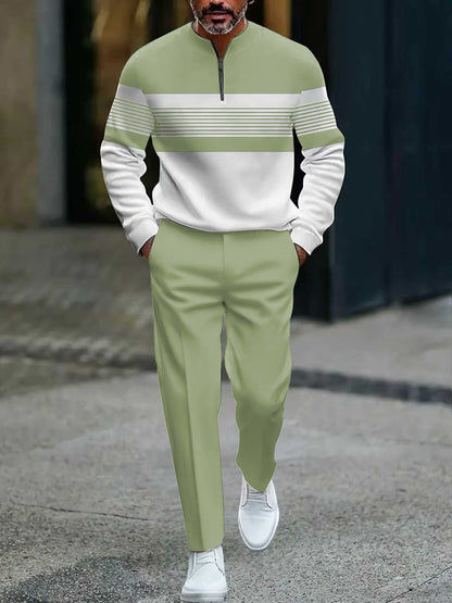 Herren-Set: Pullover mit grafischem Druck und Hose