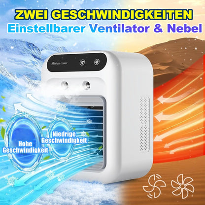 🔥🔥Heißer Verkauf - 49% Rabatt❄️🌬️ Mini Air Cooler 3-in-1 – Kühlt, befeuchtet & duftet! Perfekt für Schreibtisch & Schlafbereich
