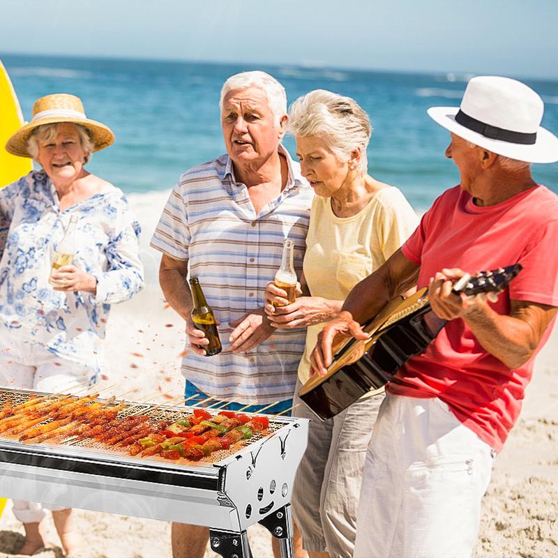 🔥 60% RABATT ! Klappbarer Outdoor-Grill aus Edelstahl – Perfekt für Camping, Garten & BBQ-Partys 🍖