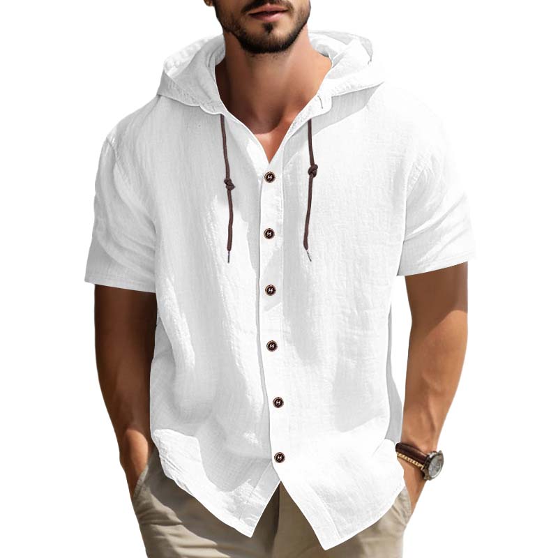 Herren Freizeit-Hoodie mit Kurzarm – lässig, bequem & atmungsaktiv – ideal für Sport, Alltag & Reisen