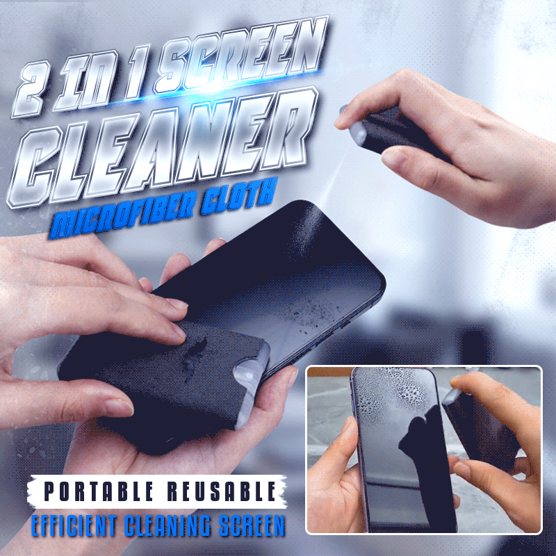 🧽 50% RABATT! 📱 2‑in‑1 Bildschirmreiniger – Tragbar, wiederverwendbar & Mikrofaser ✨
