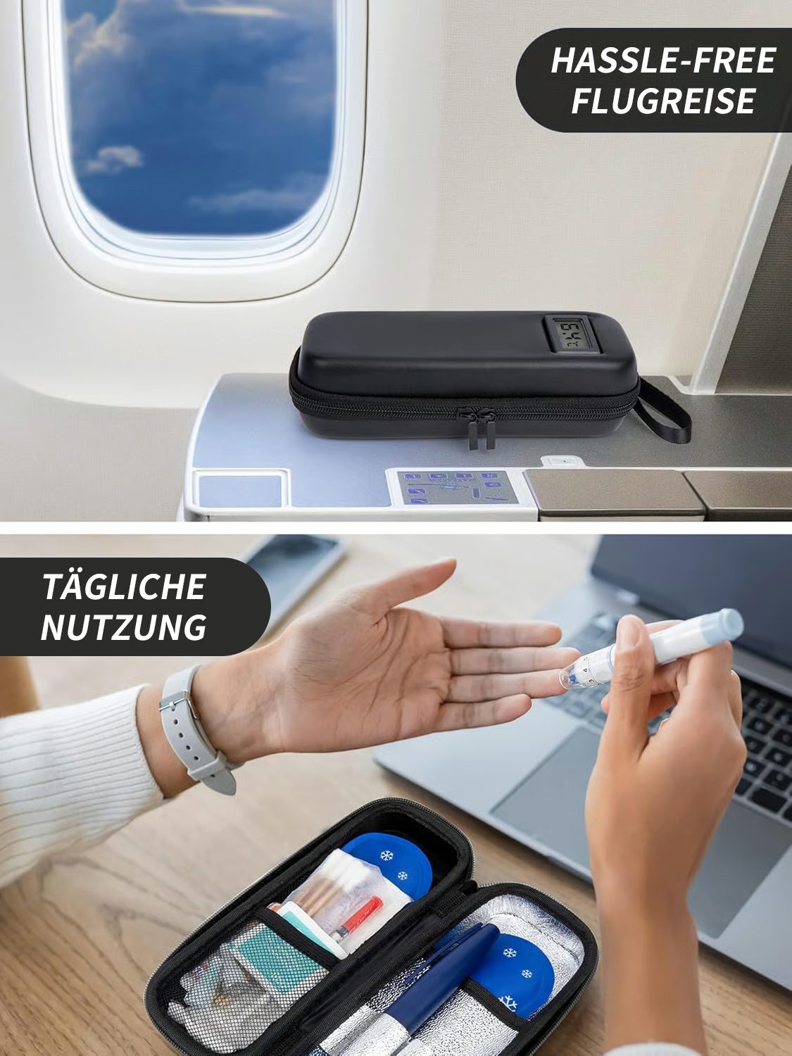 ✨ NUR HEUTE: 50% RABATT 🔥 Insulin-Kühltasche mit Temperaturanzeige