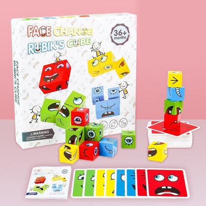 3D-Puzzle-Zauberwürfel mit Gesichtsveränderung