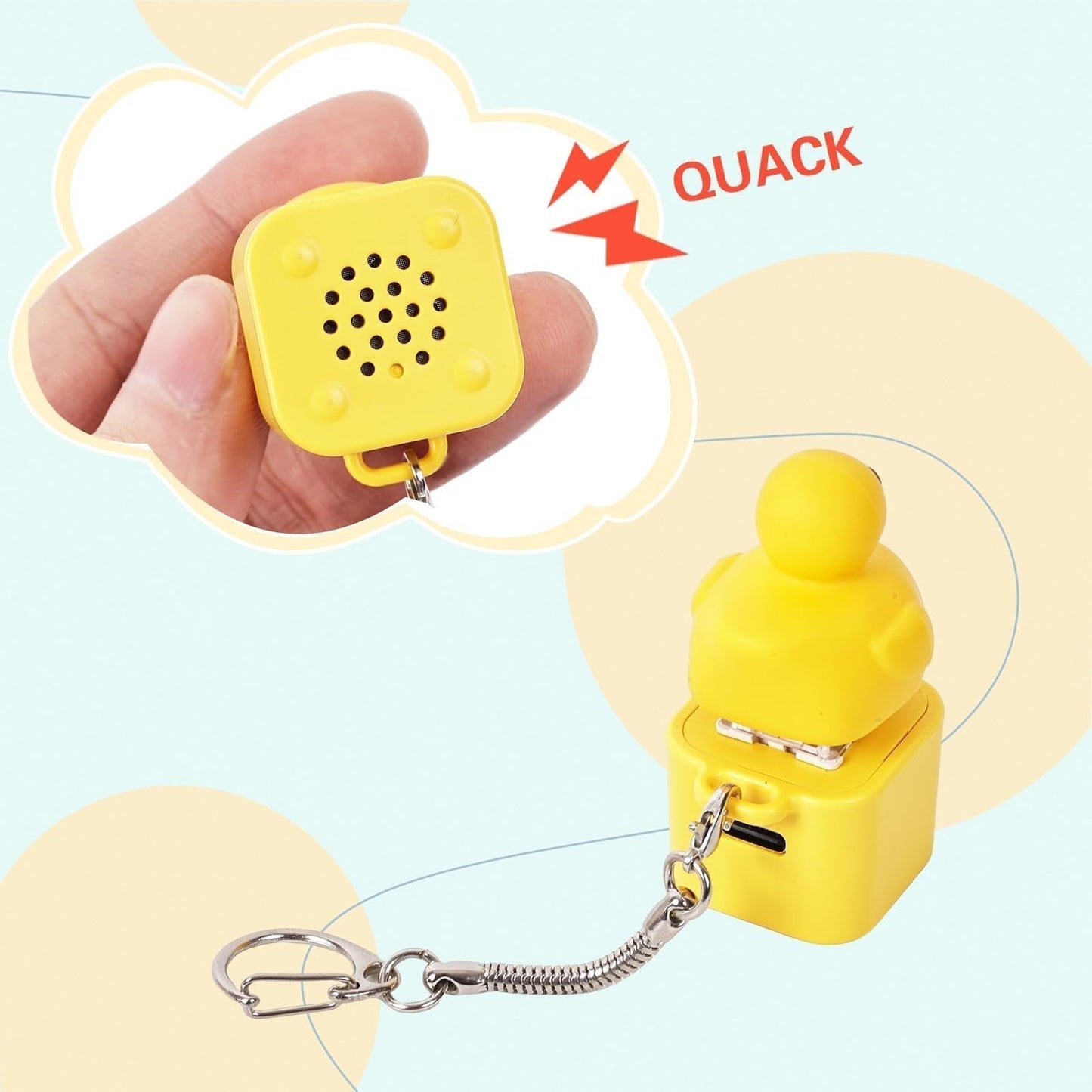 🔥HEIßER SCHNÄPPCHEN- BIS ZU 50% RABATT🔥Froschquaken Fidget-Spielzeug - Wiederaufladbarer Froschquaken-Schlüsselanhänger, Froschquaken-Stresslinderer mit bunten Lichtern, lustiges & tragbares Angstlinderungs-Spielzeug