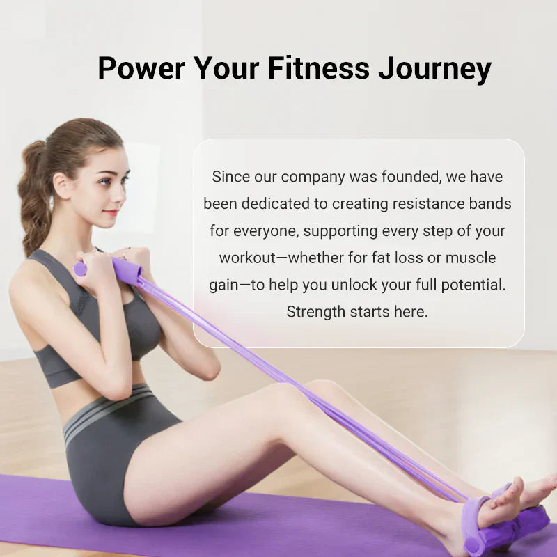 💎💪Multifunktionales Pedal-Widerstandsband, elastisches Zugseil für das Fitnesstraining, Ganzkörpertraining für das Heim-Fitnessstudio, Sit-ups, Yoga, Bauchmuskeltraining – Summervibes