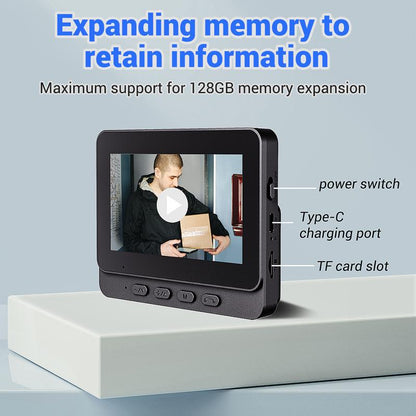 Drahtlose Türklingel-Kamera 🏠 | 1080P HD & 170° Super-Weitwinkel 📹 | 4,3-Zoll-Bildschirm 📱 | IPX65 Wasserdicht 🌧️ | Klare Nachtsicht 🌙 – Immer im Blick!