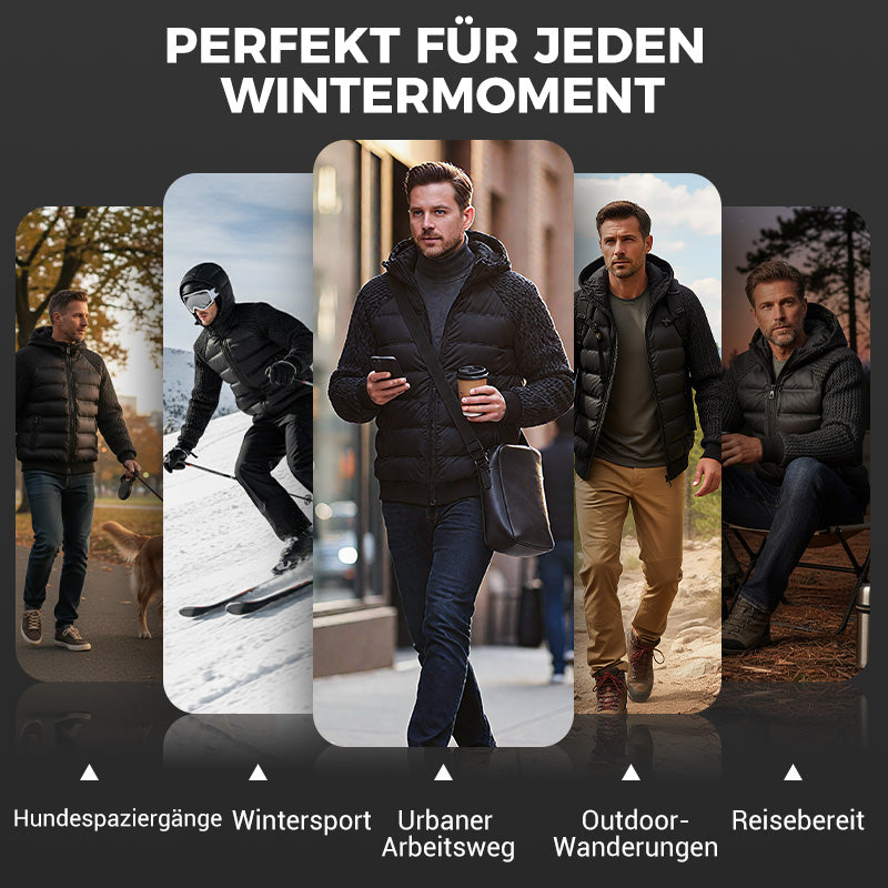 🔥Gepolsterte Windjacke mit Kapuze für Herren