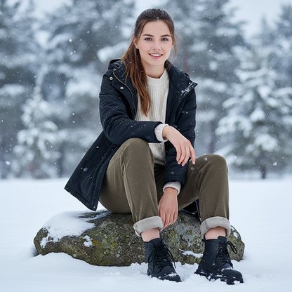 👖 💫 DAMENHOSE MIT KUNSTFELL-FUTTER - Hochtailliert & Weiche Innenseite, 4-Wege-Stretch für Optimale Wärme und Komfort ❄️🛍️