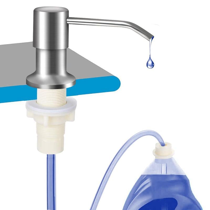 ✨ JETZT 50 % RABATT! !✨🧴 Edelstahl-Seifenspender für Spülbecken – mit verlängertem Silikonschlauch & praktischer Pumpe, ideal für Küche & Bad 🚰