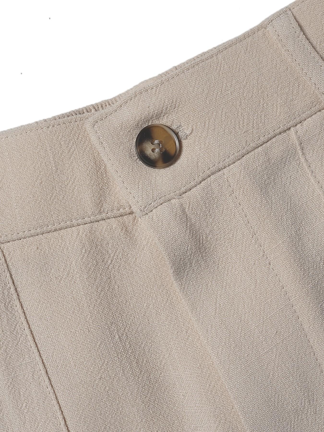 🔥 HALBPREIS DEAL ☀️ Lässige Damen Loungehose aus Baumwoll-Leinen-Mix 👖 Fließend, gerades Bein & hoher Bund – perfekt für Sommer & Alltag 🌸