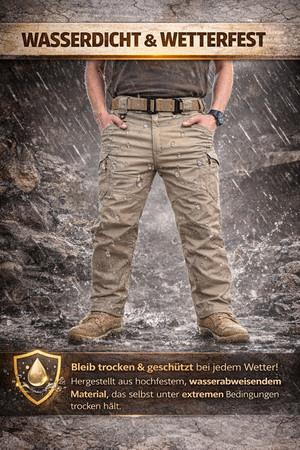 🔥50% Rabatt Herren wasserdichte Arbeitshose mit mehreren Taschen