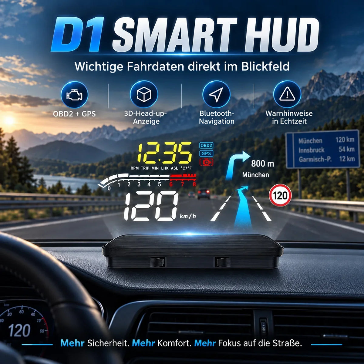 🛒🚘 Universelles Head-Up-Display für Autos – Technologie und Sicherheit für jede Fahrt. Jetzt bestellen!