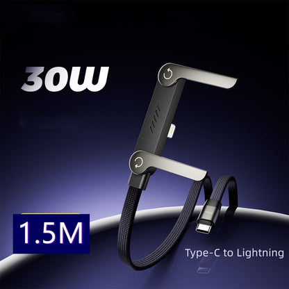 💎 2-in-1 Geflochtenes Schnellladekabel mit Integrierter Handyhalterung – 240W Ultra-Fast, T-förmig & Kabelsalat-frei 🔋📱