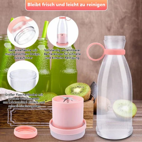🔧 2-in-1 Tragbarer Blender –🌟Frischer Saft jederzeit und überall!